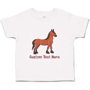 Toddler T-Shirt Horse Farm Cotton Cartooned Boy & Girl Clothes Baby Funny Tee