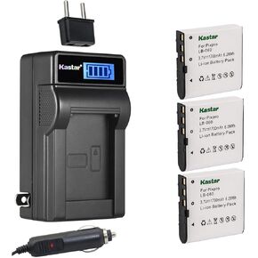 Kastar 1-Pack GB-60 Battery and LCD AC Charger Compatible with GE GB-60 GB60 Battery, GE GE X600 GE General Imaging Power Pro X600 Digital Camera SOSUN Sosun 301S-Plus Camera Camcorder