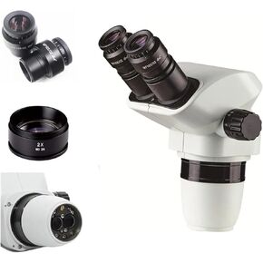 6.7X-45X Simul-Focal Zoom Binocular Stereo Microscope Head with 10X Eyepiece and 2X Auxiliary Lens for Phone Board Repairing