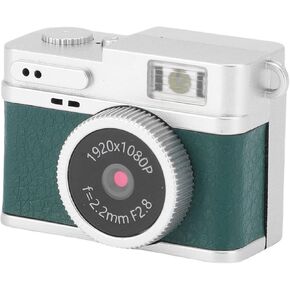 Zunate Mini Keychain Camera - 1080P 0.96in Mini Retro Digital Camera, 64GB Tiny Portable Small Cam,Vintage Compact Micro, Pocket Video Recorder for Travel Study (Green)