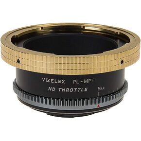 Vizelex CINE ND Throttle Lens Adapter Compatible with Arri PL Lenses on Micro Four Thirds Cameras