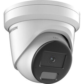 HIK DS-2CD2387G2H-LIU 2.8mm 8MP Smart Hybrid Light Color-Vu Turret PoE IP Camera, 131ft Night Vision Range, Perimeter Protection, Face Capture, Mic, 130dB WDR, F1.0,Upgrade Replacement DS-2CD2387G2-LU