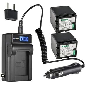 Kastar 2-Pack VW-VBN260 Battery and LCD AC Charger Compatible with Panasonic VW-VBN260, VW-VBN130, VW-VBN070 Battery, HDC-SD800, HDC-SD800GK, HDC-SD800K, HDC-SD800P, HDC-SD900, HDC-SD909, HC-X900
