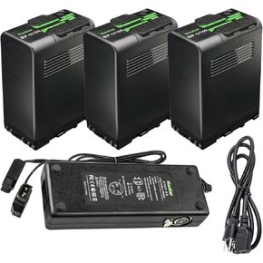 Kastar BP-U100 Battery 3 Pack and Dual D-Tap Charger for Sony PMW-300, PMW-300K1, PMW-EX1, PMW-EX1R, PMW-EX3, PMW-EX3R, PMW-EX160, PMW-EX260, PMW-EX280, PMW-F3, PMW-F3K, PMW-F3LL, XDCAM EX Camera