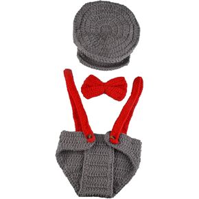 S Forever Newborn Girls Boys Crochet Knit Costume Lovely Photo Photography Prop Outfits (Pilot)