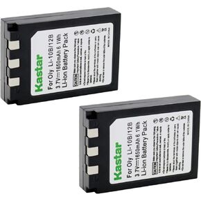 Kastar Compatible 2 Pack Battery for Olympus Camedia C-50 C-60 C-70 C-760 C-765 C765 Camera and Olympus LI-10B LI-12B Battery