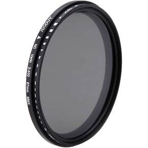Andoer 67mm ND Fader Neutral Density Adjustable ND2 to ND400 Variable Filter for Canon Nikon DSLR Camera