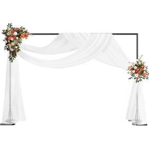 HAITRAL Black Backdrop Banner Stand 10x7 FT,Square Wedding Arch Balloon Metal Frame,Heavy Duty Background Stand Kit,Adjustable Photo Backdrop Stand for for Parties Birthday Video Studio