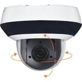 4MP HD Outdoor PTZ PoE IP Camera DS-2DE2A404IW-DE3 with Pan Tilt 4X Optical Zoom,16X Digital Zoom, Night Vision 20m, SD Card Slot, Audio Input Output, IP66 and IK10