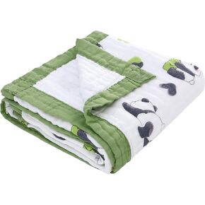 Miracle Baby Muslin Swaddle Blankets, 100% Cotton 6 Layers Baby Blanket 43"x 43" Super Soft Breathable Nursery Receiving Blankets for Boys Girls (Unicorn)
