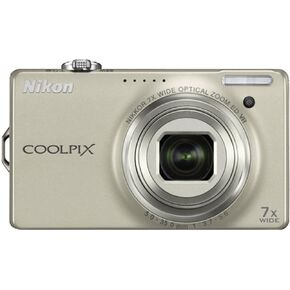Nikon Coolpix S6000 14.2 MP Digital Camera with 7x Optical Vibration Reduction (VR) Zoom and 2.7-Inch LCD (Silver) (Renewed)