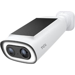 TCL 2K Solar Security Camera Wireless Outdoor, Built-in LED Light with Removable Battery Camera, Local Storage, No Subscription Cameras Compatible with Alexa, Ideal for Home Security