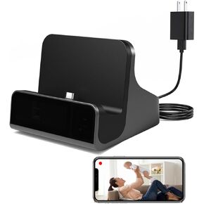 LIZVIE 2K Phone Charger Spy Camera, Wireless Hidden Camera with Night Vision and Motion Detection SD Storage - Real Time App Remote View for Indoor Home Security.