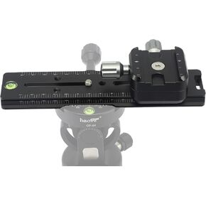 Quick Release Double Sided Clamp for Arca Swiss RRS Rail Plate Nodal Slide and 180MM Quick Release Plate with Double Arca Dovetails Precision Rail with Bubble Level