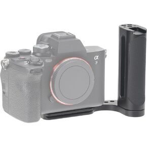FocusFoto 2nd Gen Gen على شكل حرف L مثبت على شكل حرف L مع مقبض جانبي Grip Universal لكاميرا DSLR المرآة ، مع 1/4 بوصة الحذاء