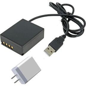 USB to Dummy Battery 40" Adapter Cable Replacement for Olympus BLH-1 w/ 3.1 Amp Power Supply