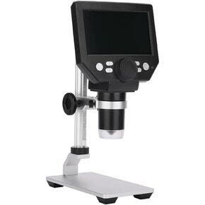 USB Digital Microscope 1-1000X Magnification, 4.3" LCD HD Camera with Metal Stand, Rechargeable for Soldering & Inspection