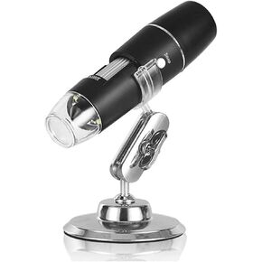 Digital Microscope, 50X-1000X Magnification WiFi Handheld Portable, Adjustable Stand, HD Camera, Compatible with Multiple Operating Systems
