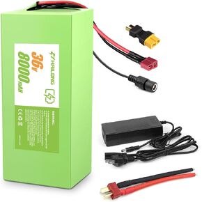 ​36V 12Ah Universal Power Cell - 12000mAh Rechargeable Battery Pack with Intelligent 42V 2A Power Adapter System (200W-750W Device Compatible)