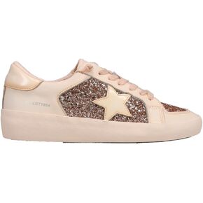 Vintage Havana Womens Alexis Glitter Platform Lace Up Sneakers Shoes Casual - Beige