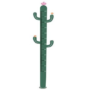 Homoyooo Cactus نمو الرسم البياني شارات الجدار شارات القياس ارتفاع الحاكم علامات علامات الارتفاع الرسم البياني للأطفال