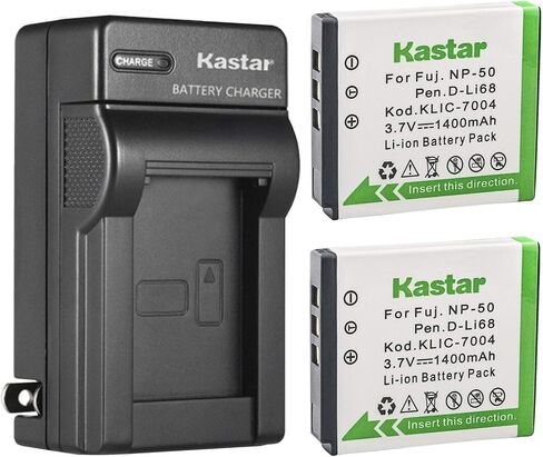 Kastar FNP-50 AC Wall Battery Charger Replacement for Fujifilm FinePix F80EXR, FinePix F85EXR, FinePix F100FD, FinePix F200EXR, FinePix F300EXR, FinePix F305EXR, FinePix F500EXR in Kuwait