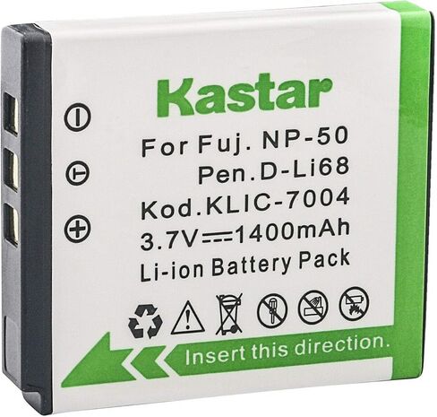 Kastar FNP-50 AC Wall Battery Charger Replacement for Fujifilm FinePix F80EXR, FinePix F85EXR, FinePix F100FD, FinePix F200EXR, FinePix F300EXR, FinePix F305EXR, FinePix F500EXR in Kuwait