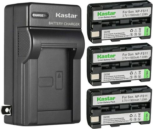 Kastar 3-Pack Battery and AC Wall Charger Replacement for Sony DSC-F55, DSC-F55V, DSC-P1, DSC-P20, DSC-P30, DSC-P50 Cameras in Saudi Arabia
