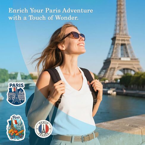 100PCS Paris Stickers Pack Travel Vinyl Waterproof France Sticker for Kids Teens Adults Aesthetic Decal Decorative Funny Car Bumper Decals Water Bottle Helmet Phone Birthday Gift in Saudi Arabia