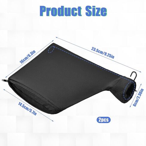 2Pcs Dust Bag for Miter Saw Black Dust Collector with Zipper Adjustable Bracket and Wired Stand Dust Bag for 255 Model Belt Sander Parts Diagonal Saw Miter Saw Accessories in Saudi Arabia