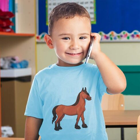 Toddler T-Shirt Horse Farm Cotton Cartooned Boy & Girl Clothes Baby Funny Tee in Saudi Arabia