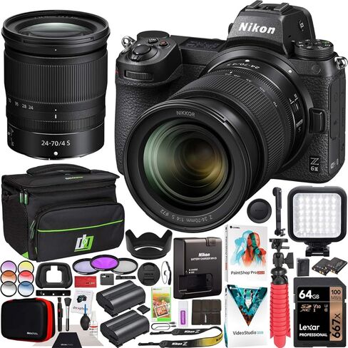 Nikon 1659 Z6II Mirrorless Camera 24.5MP Full Frame FX-Format Body Only Bundle with Tamron A058 35-150mm F2-2.8 Di III VXD Lens + Lexar 128GB High-Performance 800x UHS-I SDXC Memory Card (BLUE Series) in Saudi Arabia