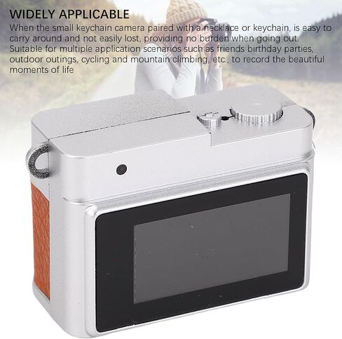 كاميرا Zunate Mini Keychain ، الكاميرا الرقمية 1080p FHD 20MP مع شاشة 0.96in ، كاميرات FHD الصغيرة الحنين الرجعية المدمجة في ضوء LED ، تسجيل 120 دقيقة ، للتسلق ركوب الدراجات (بني) in Kuwait
