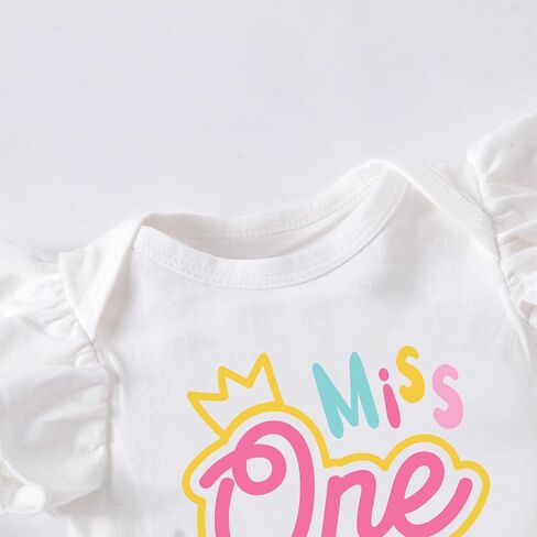 Baby Girls 1st Birthday Outfits Short Sleeve Romper Tutu Skirt Sets with Headband One Year Old Girl Clothes in Saudi Arabia