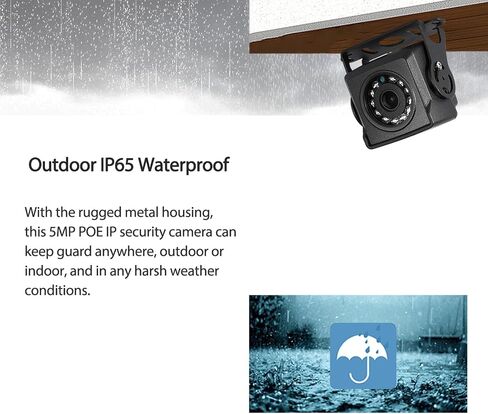 5MP IP65 POE POE IP Mini Camera ، 940NM غير مرئي LED INNTRARED POE Camera Light Vision ، 3.6 مم عدسة MINI MINIE INDOOR/Outdoor Security Cam Motion ، PC/PHONE APP (I704-3-P-HSV6) in Kuwait