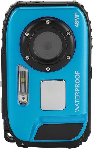 aqxreight Diving Camera 1080P 48MP Compact Camera with 2.4 Inch Color Screen and 32GB Memory Card (Blue) in Saudi Arabia