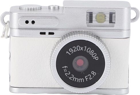 Dpofirs Keychain Camera, 1080P FHD Mini Pocket Camera with 0.96 Screen, LED Fill Light Rechargeable Battery for Outdoor Travel (White) in Kuwait