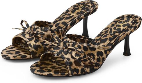 Perphy Bow Heels Slip on Stiletto Heel Satin Sandals for Women in Saudi Arabia
