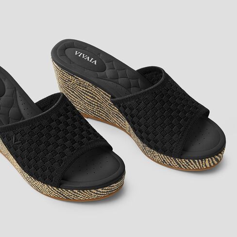 VIVAIA Stacey Pro Round-toe Wedge Sandals for Women Open Toe Sandals Comfy Casual Dressy Summer in Kuwait