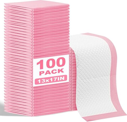 100 Pack Disposable Changing Pads for Baby,13x17In Baby Disposable Underpads,Waterproof Diaper Changing Pad,Ultra Absorbent,Breathable Leakproof Underpads Bed Table Protector Mat in Kuwait