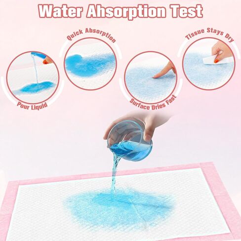 100 Pack Disposable Changing Pads for Baby,13x17In Baby Disposable Underpads,Waterproof Diaper Changing Pad,Ultra Absorbent,Breathable Leakproof Underpads Bed Table Protector Mat in Kuwait