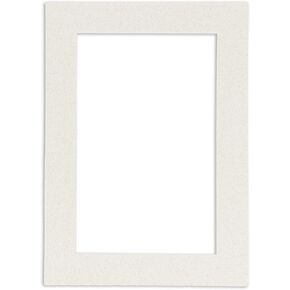 18x24 Mat Bevel Cut for 15x21 Photos - Acid Free Oyster Shell White Precut Matboard - For Pictures, Photos, Framing - 4-ply Thickness