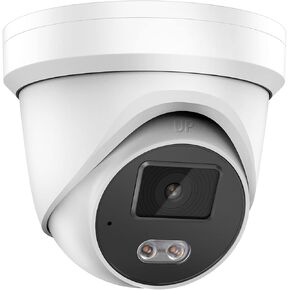 4MP Full Time Color Night Vision POE IP Camera with 4mm Lens, Built-in MIC, Up to 128 GB SD Slot, Outdoor Turret Network Security Camera with IP67,2688×1520@30fps(DT347G-U 4MM)