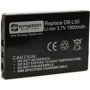 Synergy Digital Camcorder Battery, Compatible with Sanyo Xacti VPC-HD1010 Camcorder, (li-ion, 3.7V, 1900 mAh) Ultra High Capacity, Replacement for Sanyo DBL-50 Battery
