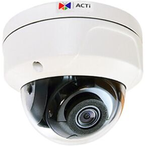 ACTi A77 6MP Outdoor Dome Camera with D/N, IR, Extreme WDR, SLLS, Fixed Lens, f2.8mm/F1.6, H.265/H.264, 3D DNR, Audio, MicroSD/MicroSDHC/MicroSDXC, PoE/DC12V, IP67, IK10, DI/DO
