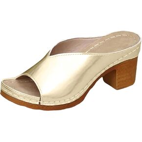 Womens Sandals Platform Chunky Heels Sandals 2025 Summer Block Open Toe for Women Dress Party Wedding Shoes Classic Casual Slip on Dressy Shoes 2025