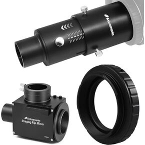 Astromania 1.25" Flip Mirror - Bundle with - Variable Projection Adapter 1.25"&T-Ring Adapter for Canon