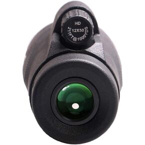 Monocular Telescope, 12X50 Zoom Monocular Telescope,Fully Versatile Coated Optical Glass Lens + Phone Clip+Tripod