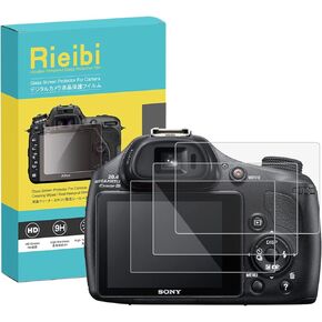 Rieibi (3 Packs) Screen Protector for Sony Cyber-shot DSC-HX400V DSC-HX400 DSC-HX350 DSC-HX300 Digital Camera, Tempered Glass Film for Sony HX350 HX300 HX400 HX400V Anti-Scratch