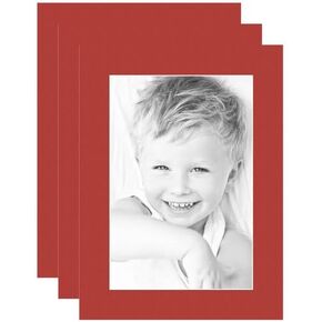 22x28 Deep Red/Deep Red Custom Mat for Picture Frame with 18x24 Opening Size (Mat Only, Frame NOT Included) - 2 Pack